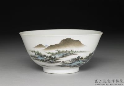 图片[2]-Bowl with green landscape in falangcai painted enamels, Qing dynasty, Yongzheng reign 1723-1735-China Archive